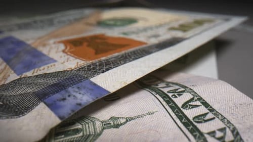 Detailed Macro Shot of United States Currency