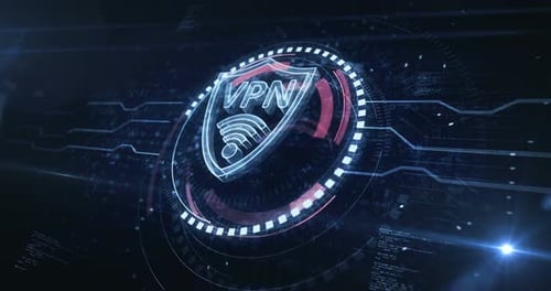 VPN virtual private network symbol digital concept loop