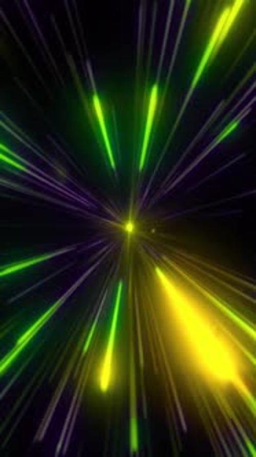 Futuristic Neon Light Trails Warp Speed Background