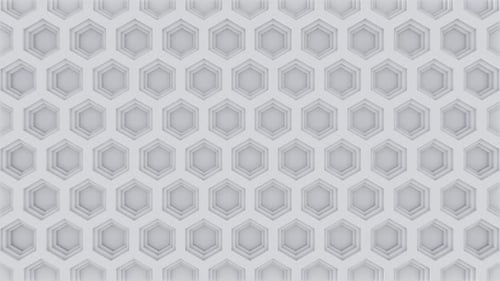 Schleifenanimation mit weißem Hexagon-Hintergrund