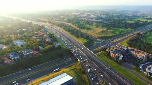 4k video footage of traffic on a highway in a city