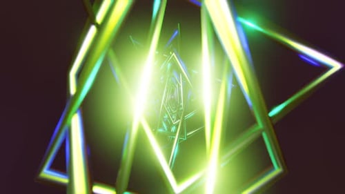 Abstract Shapes and Shifting Geometry in Seamless Strobe Light Video Loop