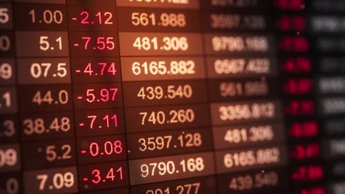 Corporate Financial Stock Market Data Display Loop Animation