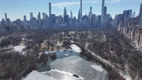 Central Park At Manhattan In New York United States.