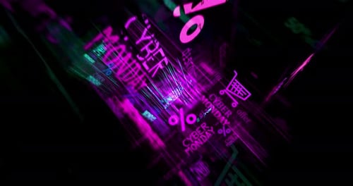 Cyber monday symbol seamless loop