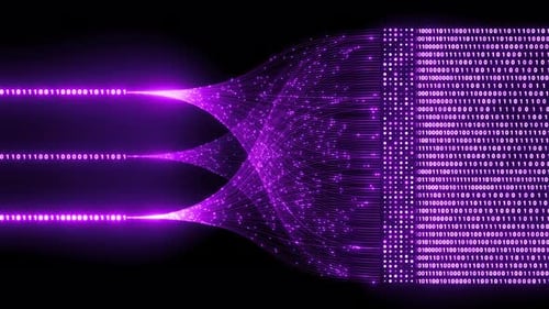 Animação 3D ilustrativa colorida de aprendizado profundo de redes neurais, chatbot, inteligência artificial