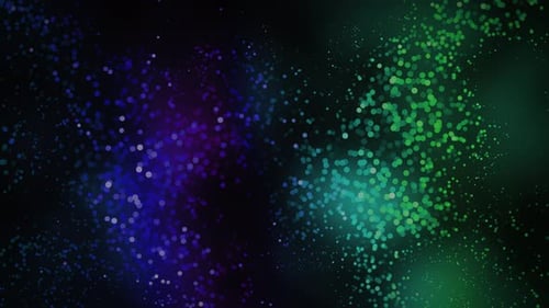 Glamour Collection: Tiny blue and green flickering bokeh seen spreading across a colorful gradient d