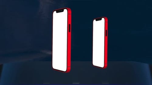 3D Phone cell mockup animation