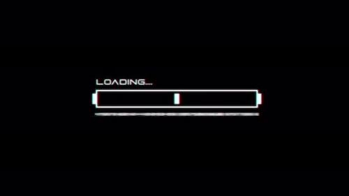 Cyberpunk Loading bar with glitch distortion effect