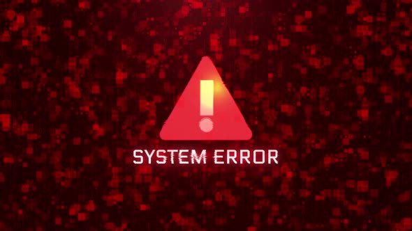 System Failure Message Flashing on Screen, Backgrounds Motion Graphics ...
