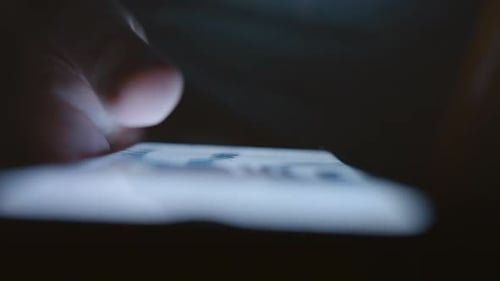 Finger Tapping on Smartphone Screen in the Dark