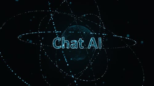 Futuristic Digital Sphere Particle Network Text Reveal