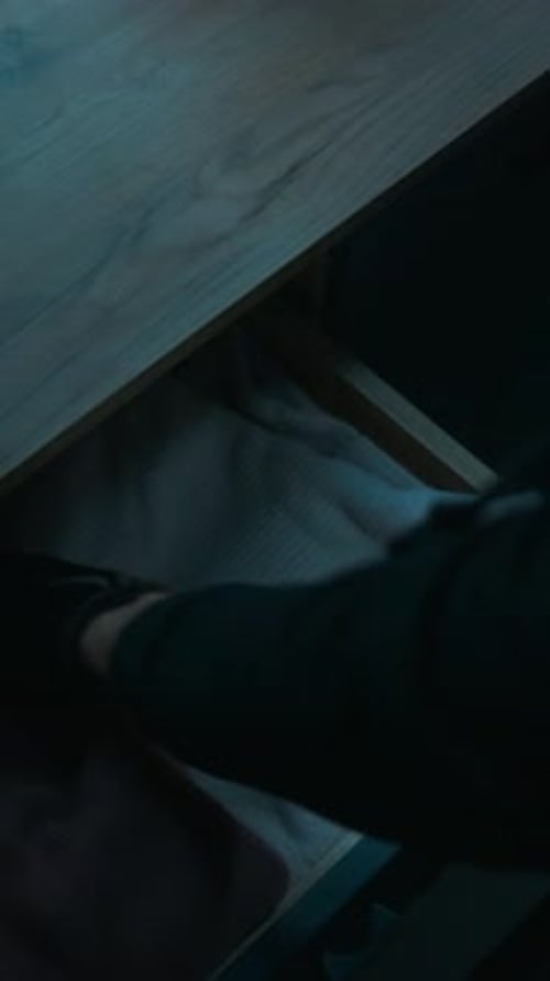 Gloved Hand Steals Stacks of Euros From Drawer