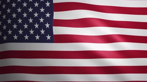 Animated Waving American Flag Background