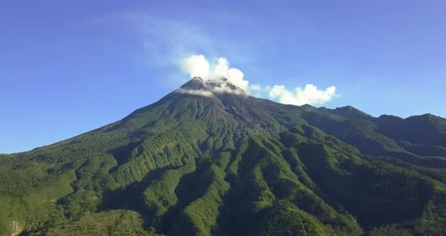 Merapi Mountain Volcano Drone Indonesia