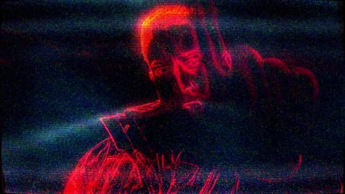 Glitch Effect on Abstract Face Digital Noise