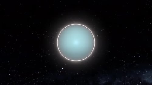 Uranus planet animation. 2184