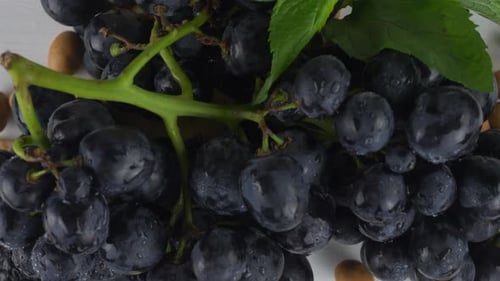 Grapes ripe and black