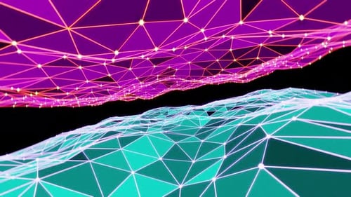 Tanzende Weltraumsterne mit rosa und blauen Farben VJ Loop Animation