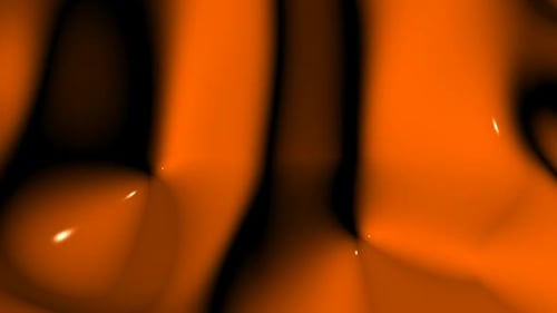 Fondo de lujo con ondas de plasma de color naranja, renderizado 3D, reflexión, diseño exclusivo y único