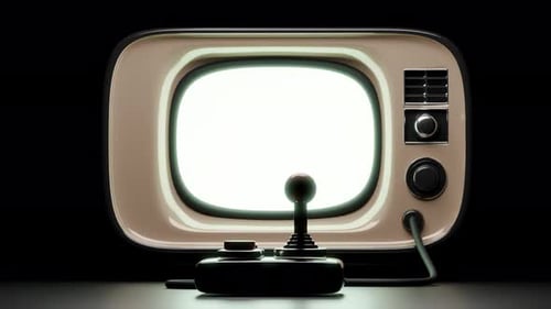 Retro Joystick 3D Loop Animation