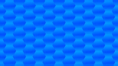 Seamless Animated Blue Hexagonal Grid Loop Background