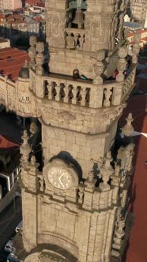Vertical Video City of Porto, Torre dos Clérigos, Portugal