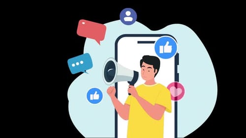 Animated Social Media Marketing Announcement