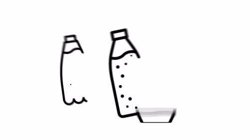 Soda Water Flat Icon Animation With Seamless Loop and Alpha