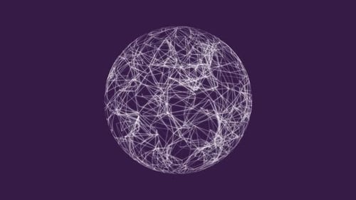 Plexus Planet Network Connection, Digital Globe Sphere Abstract Geometric Plexus Alpha Channel. 5328