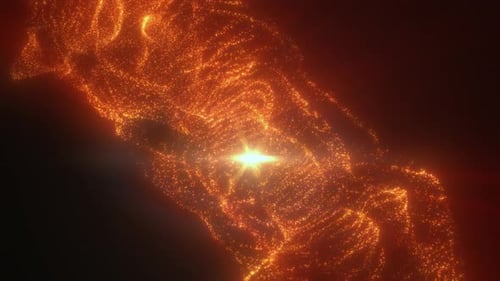 Dynamic Flowing Glowing Abstract Particles Background