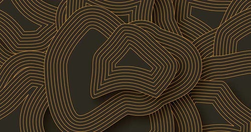 Líneas doradas abstractas Intrincados patrones geométricos en un estilo minimalista, con un cautivador