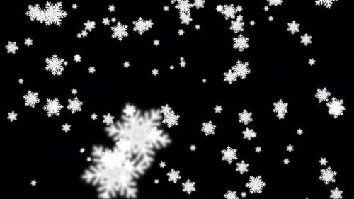 Snowflake Falling Alpha Channel Background