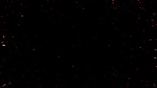 Red Fiery Particle Blast Reveals Content Animation