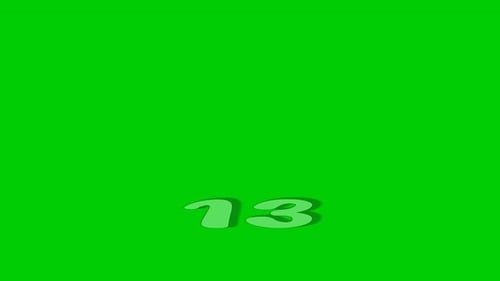 12 years digit animation motion graphics on green screen.celebration, anniversary, birthday concept.
