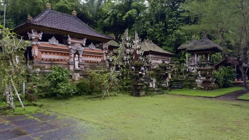 Sacred Bali Temple with Water Springs