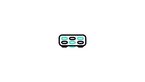 Flat Design Technology Server Icon Animation