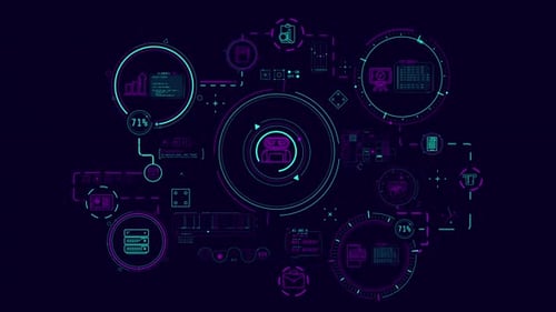 Futuristic Heads-Up Display Elements Reveal Interface