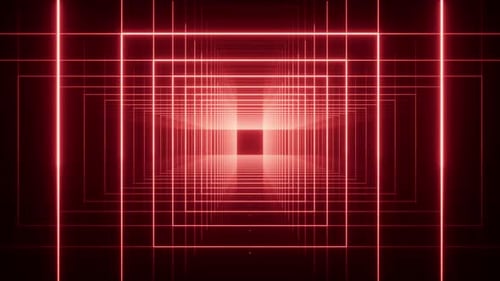 Abstract neon tunnel.