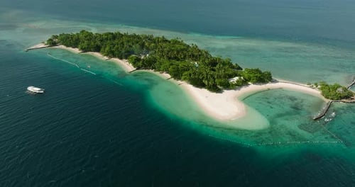 Beach Resort with White Sandy Beach in Samal Davao Philippines