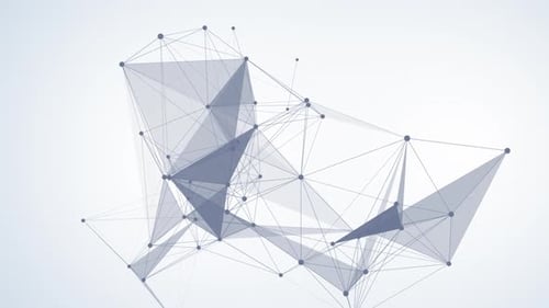 White Abstract Plexus Technology Background Loop V8