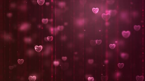 Pink heart abstract background on Valentine's Day