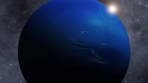 Glowing Sun 3d Neptune Planet Galaxy