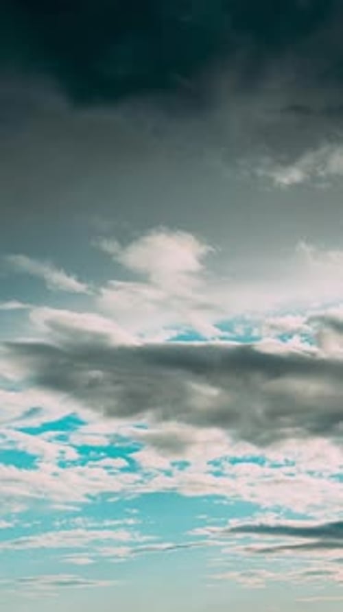 Timelapse Gently Cloud Sky Blue