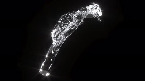 Sparkling Water Splash Forming Circle Reveal Animation