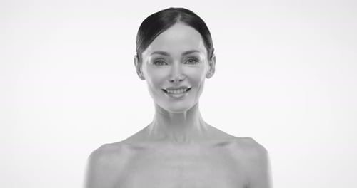 Timeless Elegance Embodied Serene Monochrome Portrait of a Confident Woman