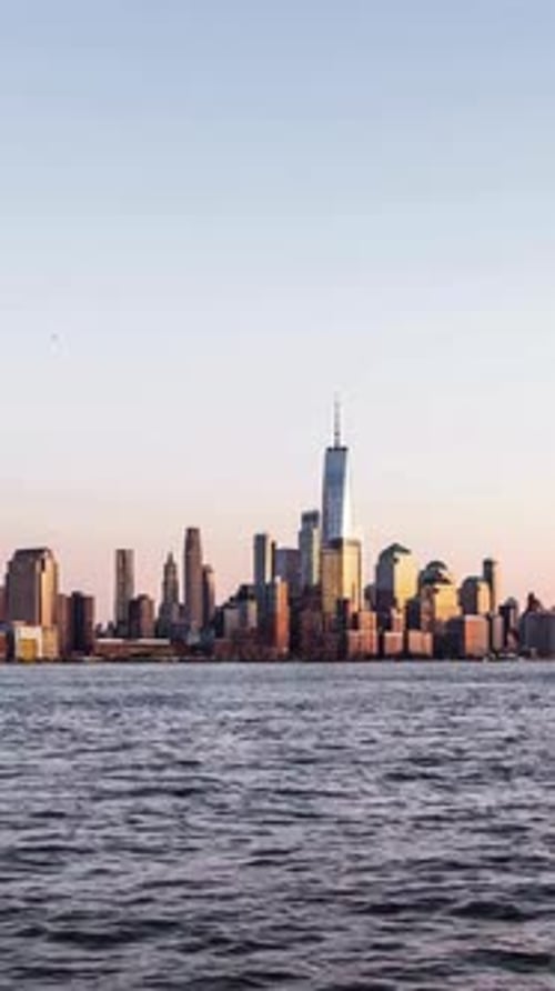 Vertical View Of New York Cityscape, USA