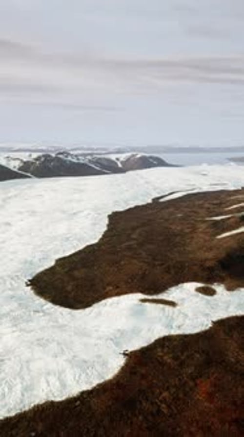 A Snowcovered Mountain Range Seen From Above