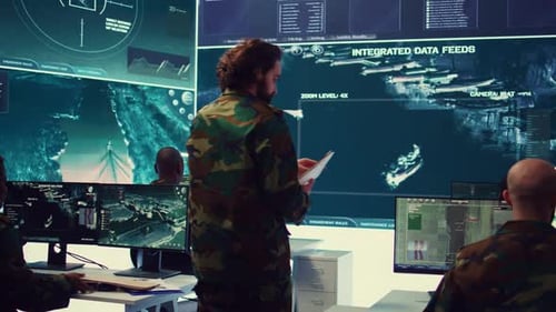 Team Analyzes Data in High-Tech Control Room