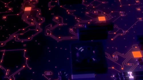 Abstract Control Panel of a Futuristic Computer Machine